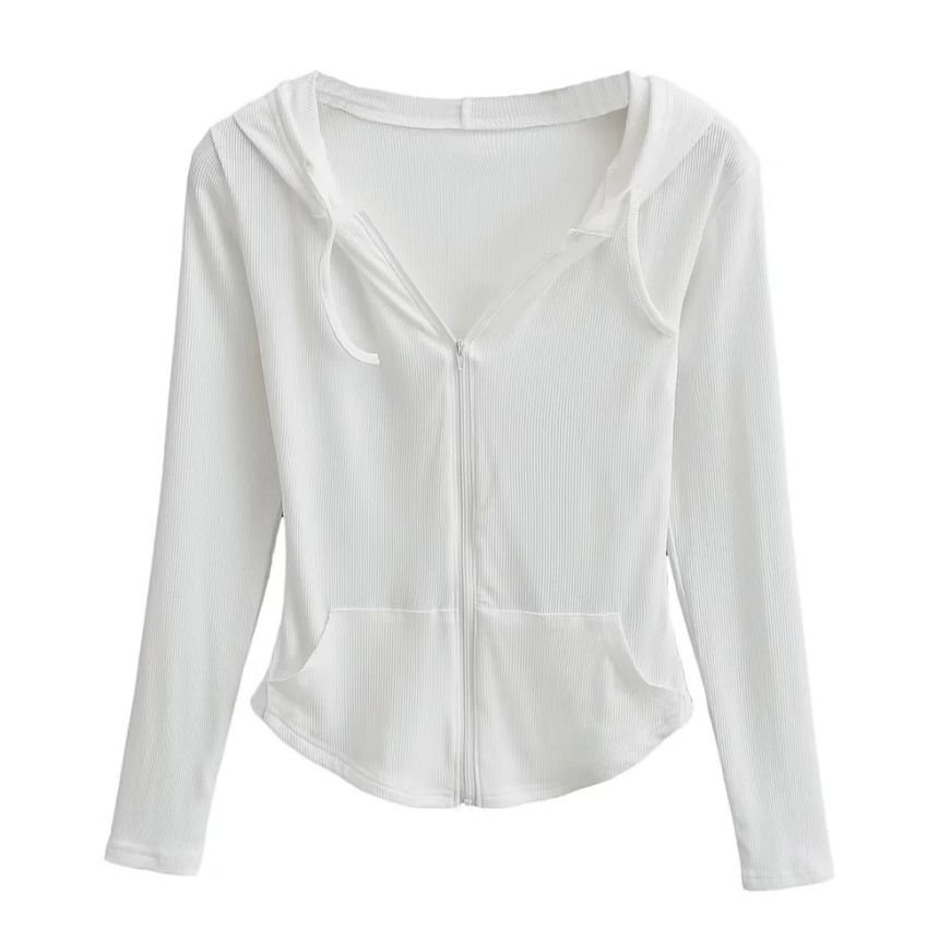 Asiris - Slim-fit jas met lange mouwen en rits