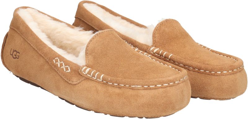 UGG Pantoffels Dames Sloffen / Instappers - Wol - Harde zool - Dichte hiel - Ansley - Cognac