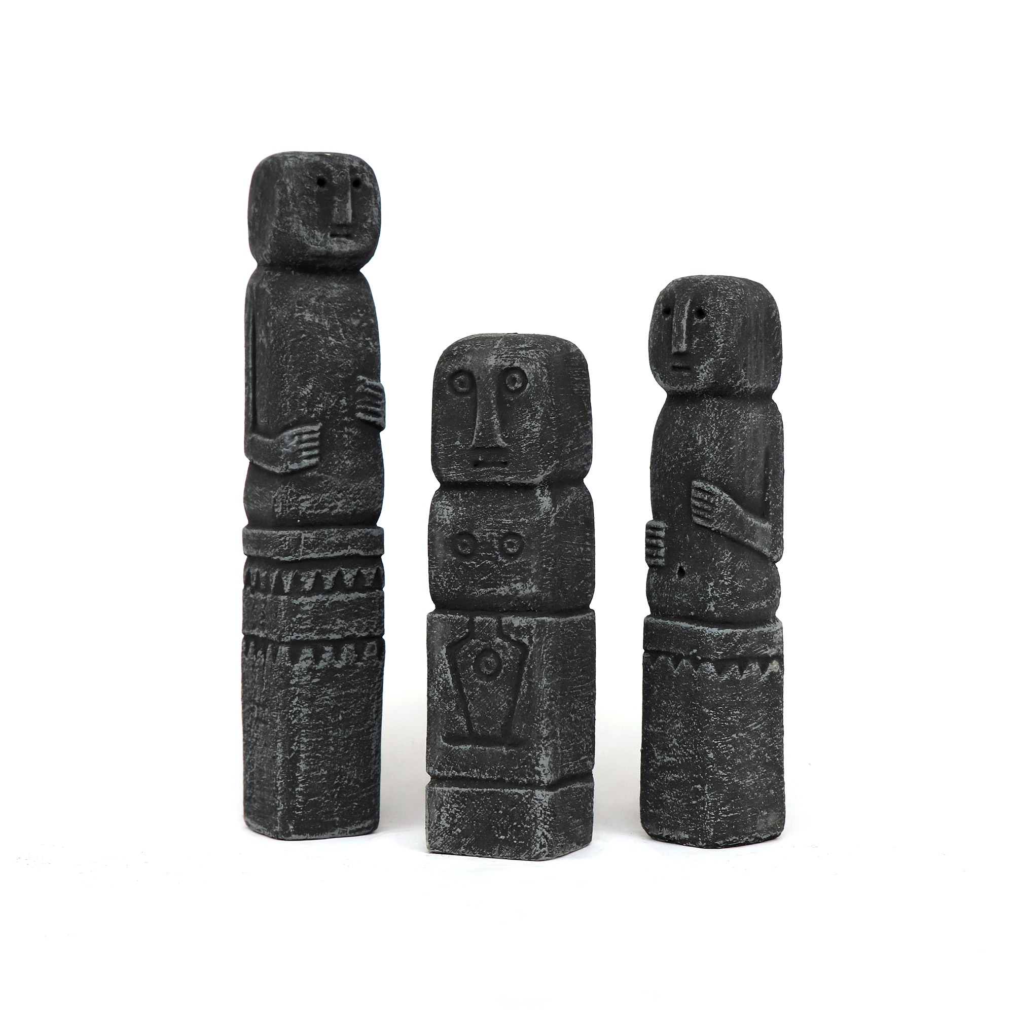 Zementfigur 'Primitif', H 23 cm, B 4,5 cm, T 4,5 cm von fischer's lagerhaus
