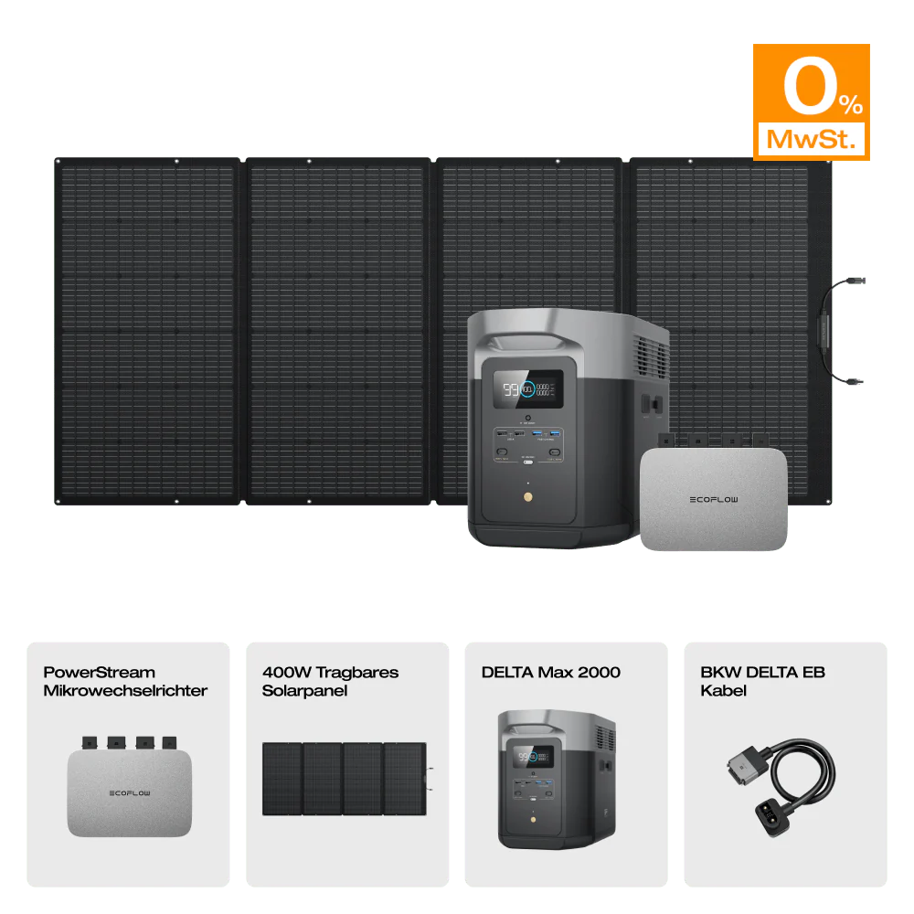 EcoFlow DELTA Max Solargenerator (Tragbarer PV400W)