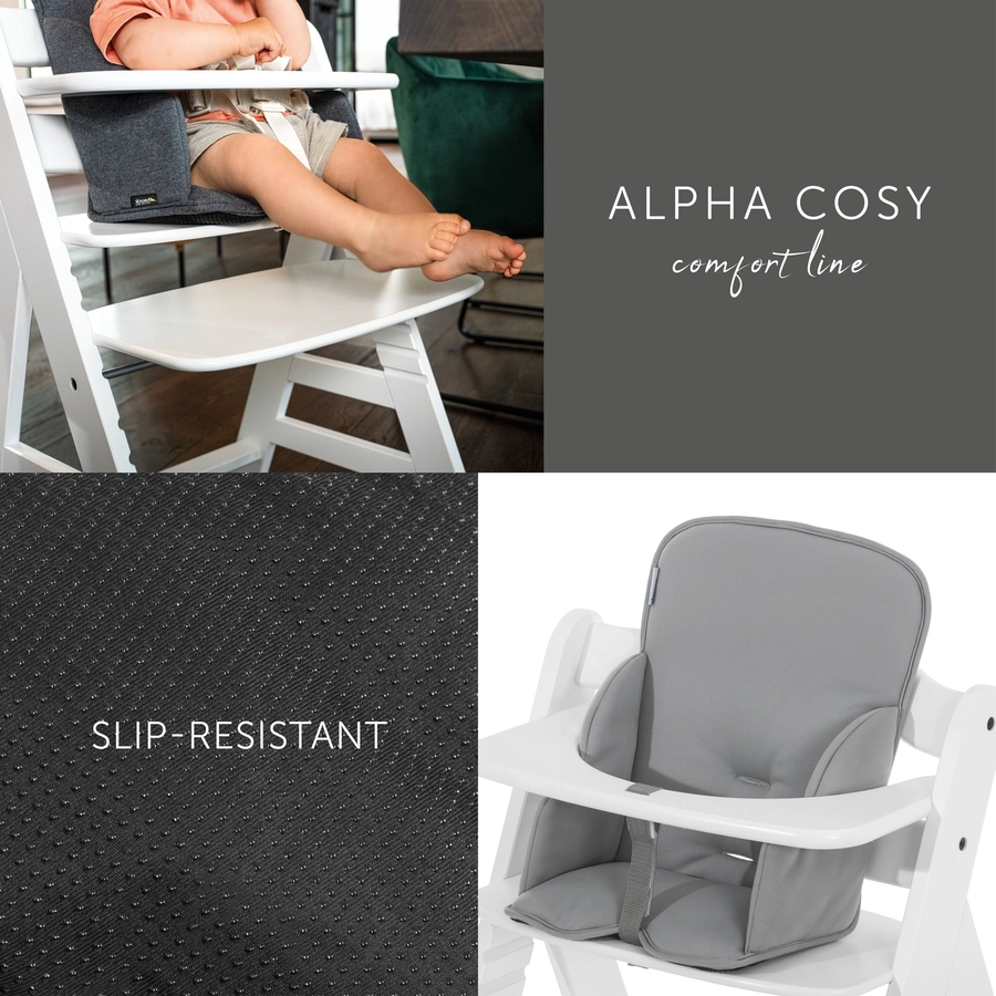 hauck Hochstuhlauflage Alpha Cosy Comfort Stretch Grey