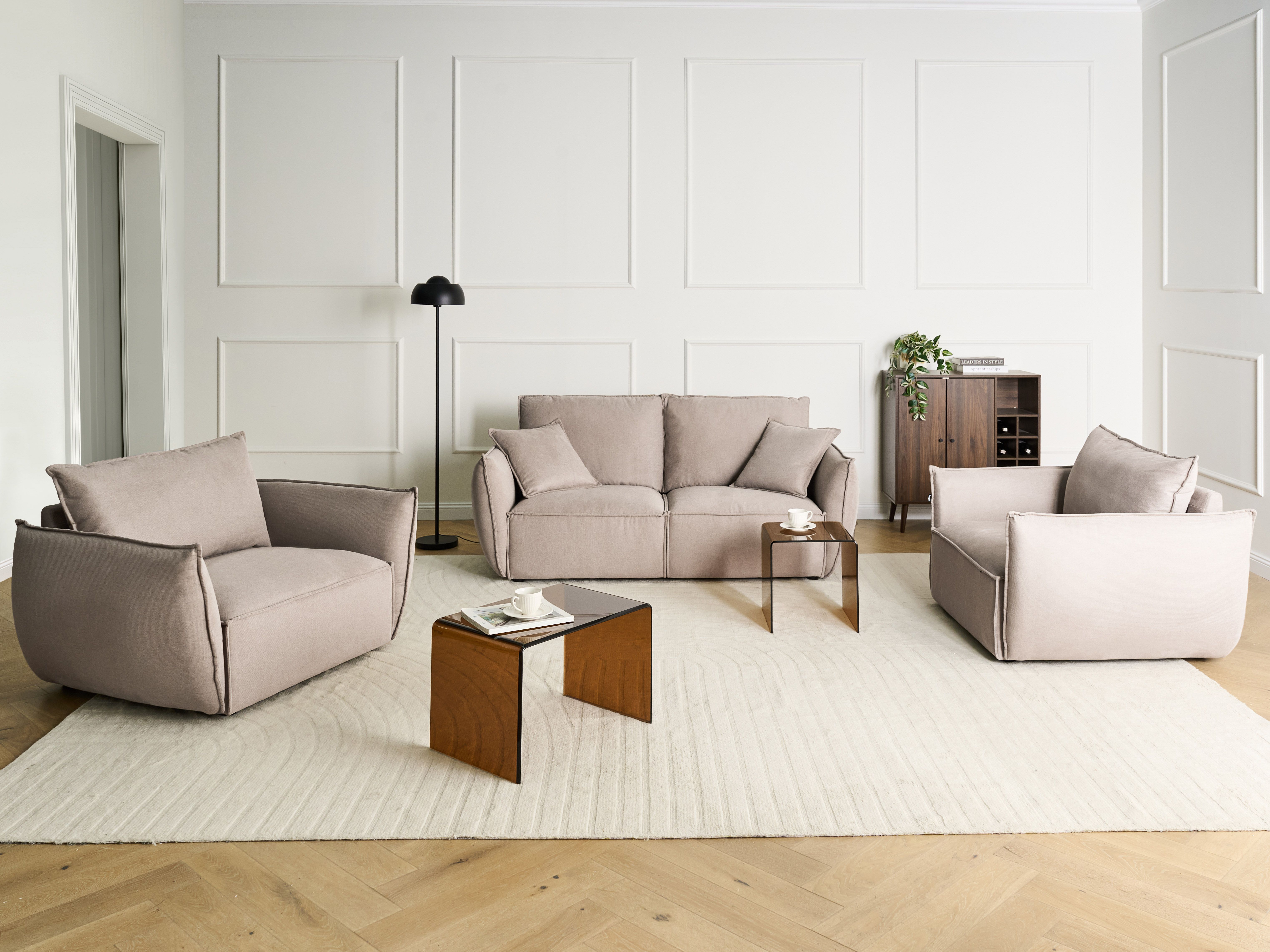 Fauteuil KUNES Stof Taupe