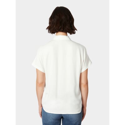 Damenbluse Kurzarm, Offwhite