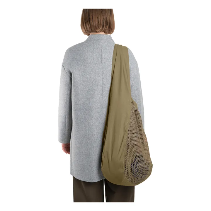 The Organic Company Sac filet porté épaule en coton bio | Vert kaki
