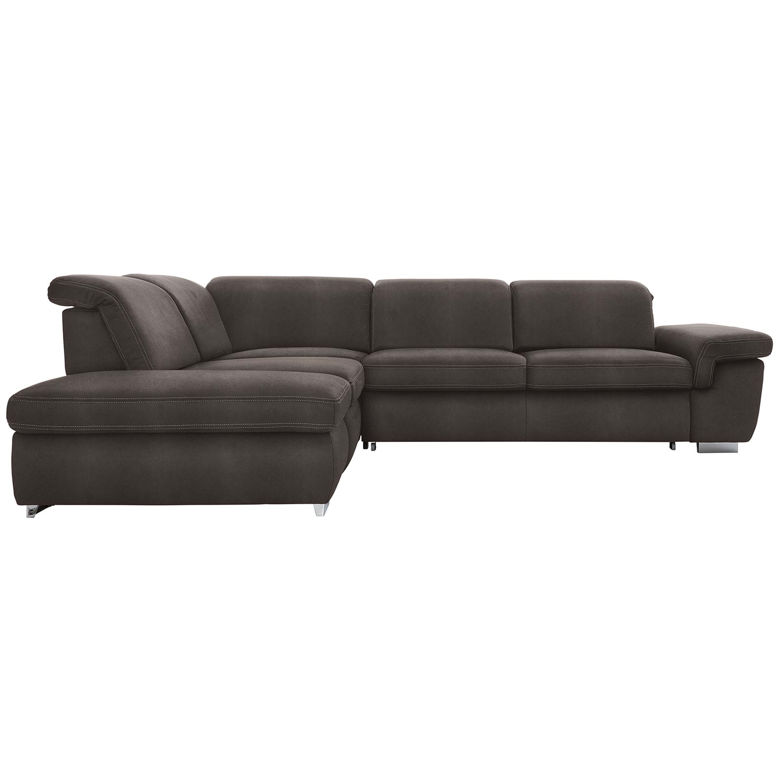 polsterpower Boxspringsofa - Saddle anthrazit - Basismodell - Ottomane links
