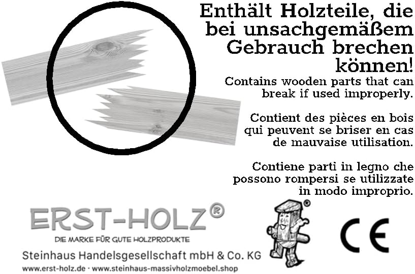 Erst-Holz 90.20-K35 hohe Nachtkonsole Buche Nachttisch mit Zwei Schubladen und offenem Fach