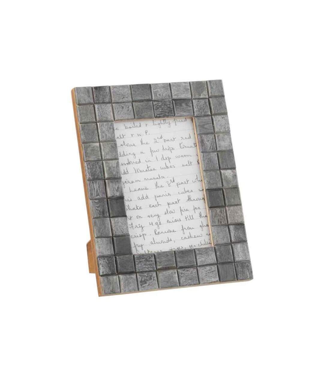 Paris Prix - Cadre Photo Déco motif Carré 10x15cm Gris