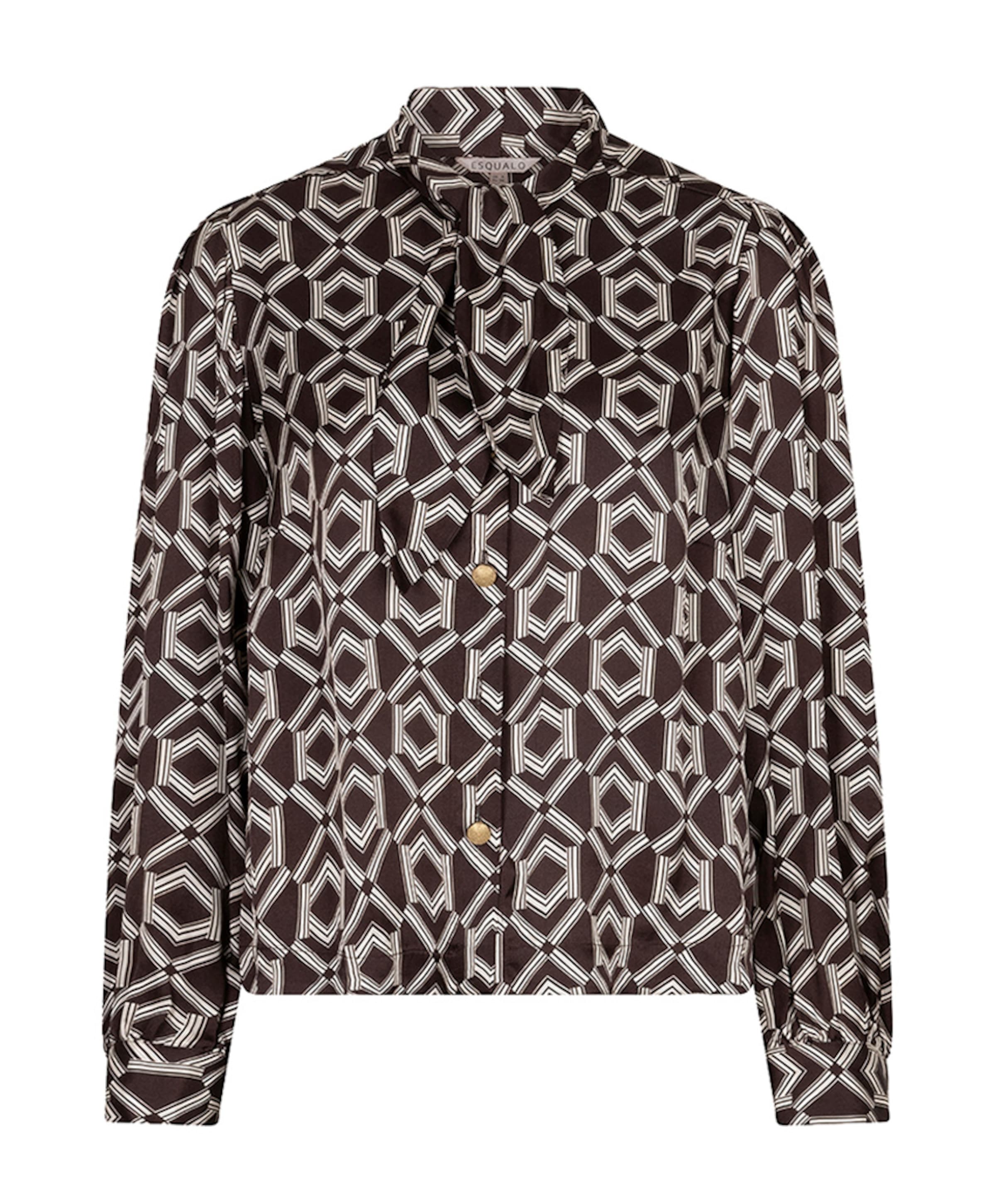 EsQualo Dames blouse bruin