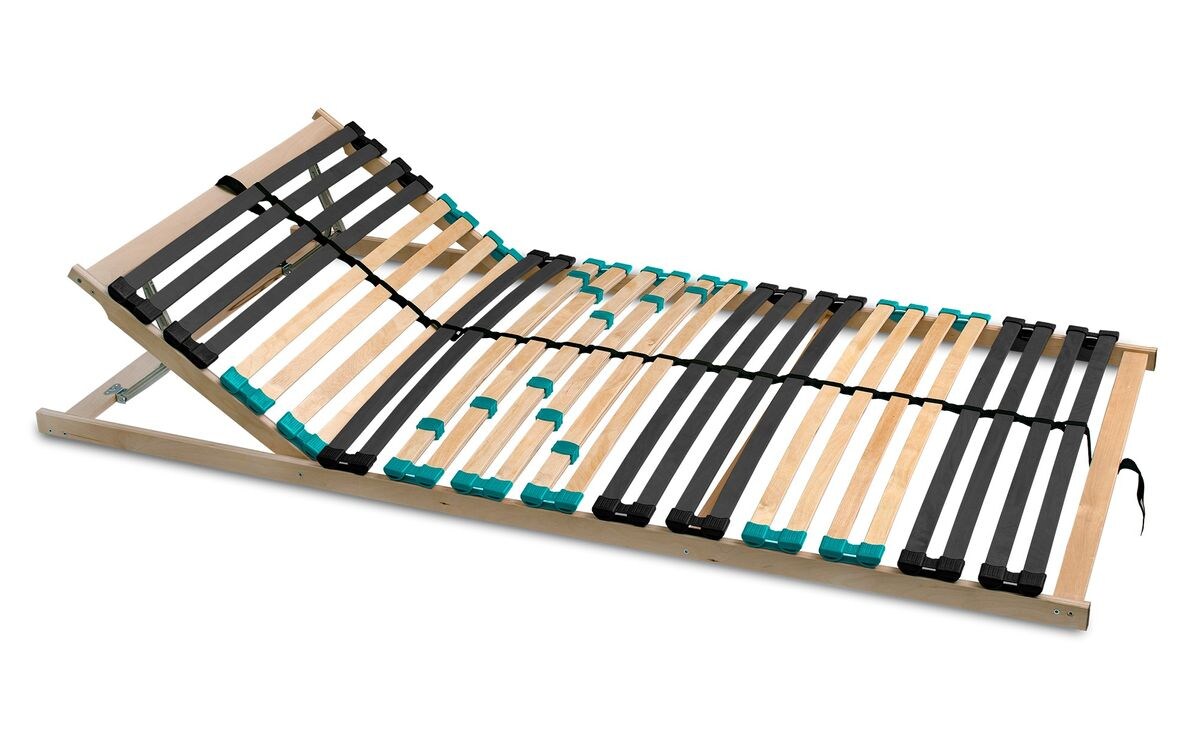 Coemo 7-Zonen Lattenrost DRÖMSON 28 Federleisten Kopfteil verstellbar 90 x 200 cm