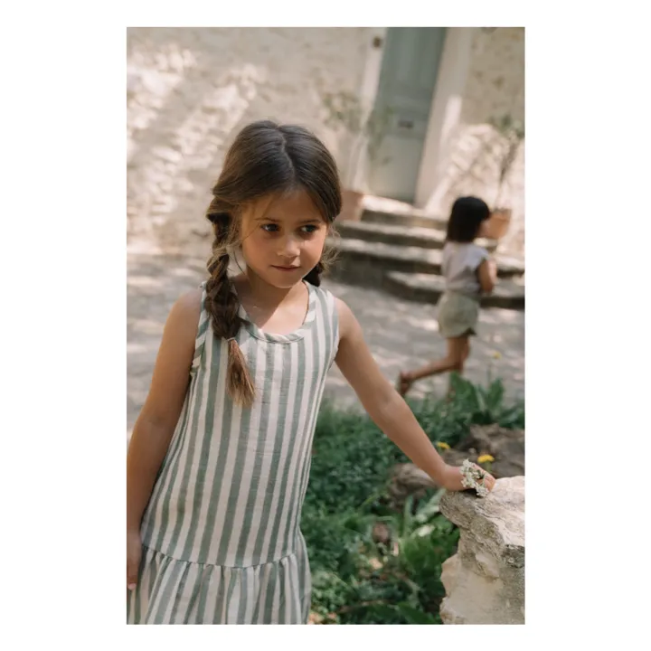 Studio Bohème Robe Playa Rayée | Sauge