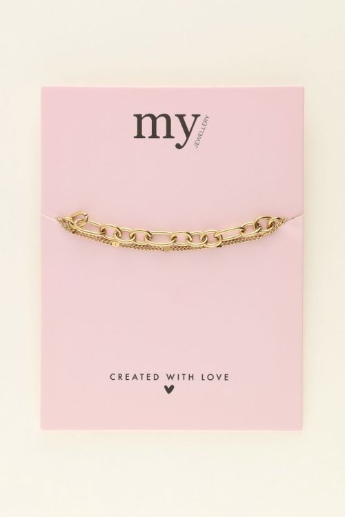Dubbele armband met schakels