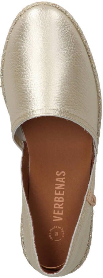 Verbenas Carmen nucleo leren espadrilles goud