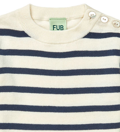 FUB Bluse - Ecru/Dark Navy