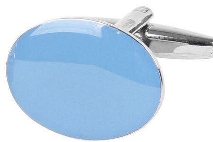 Manchetknoop Licht Blauw Ovaal NR100 Suitable Manchetknoop NR100 kopen