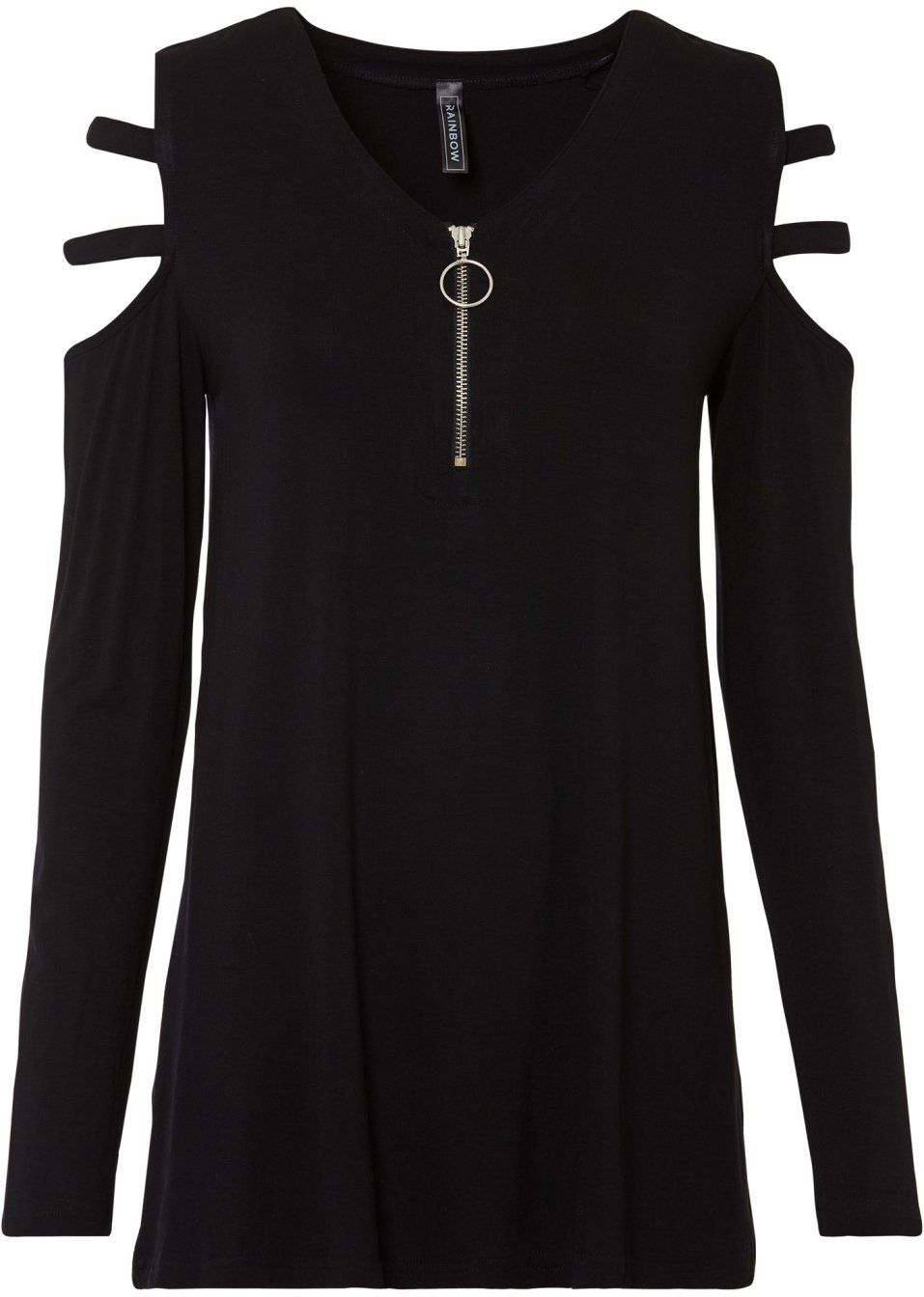 T-shirt long avec découpes