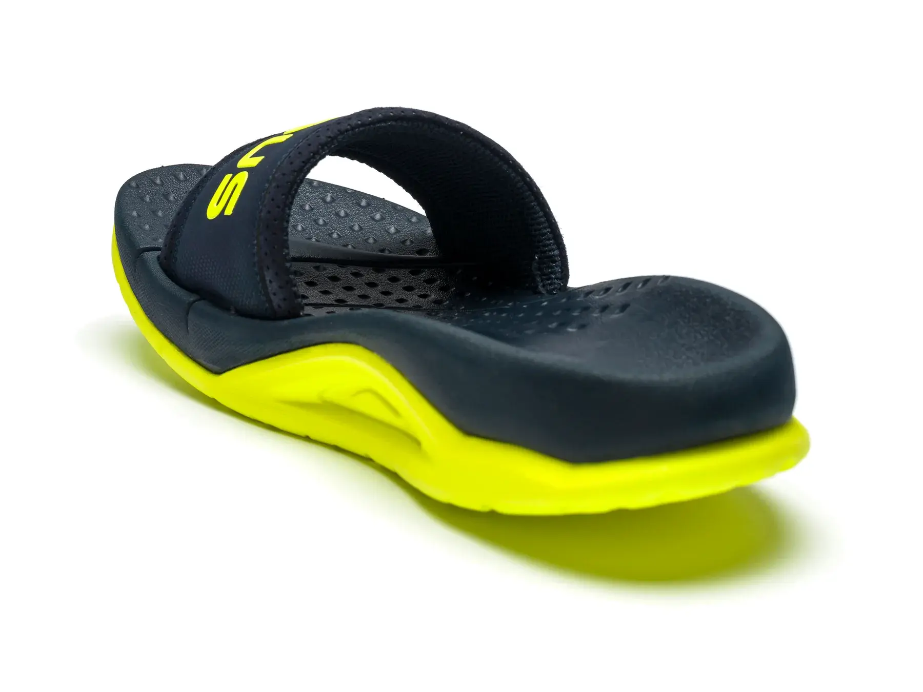 VELOUS Laguna Slide Slippers Marineblauw/Neongeel