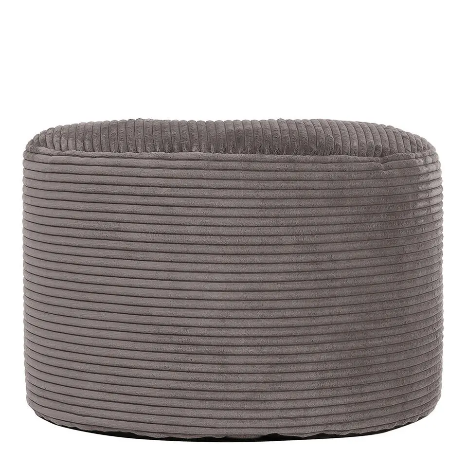 icon Zitzak en XL Poef Morgan - Corduroy Zitzak - Houtskool