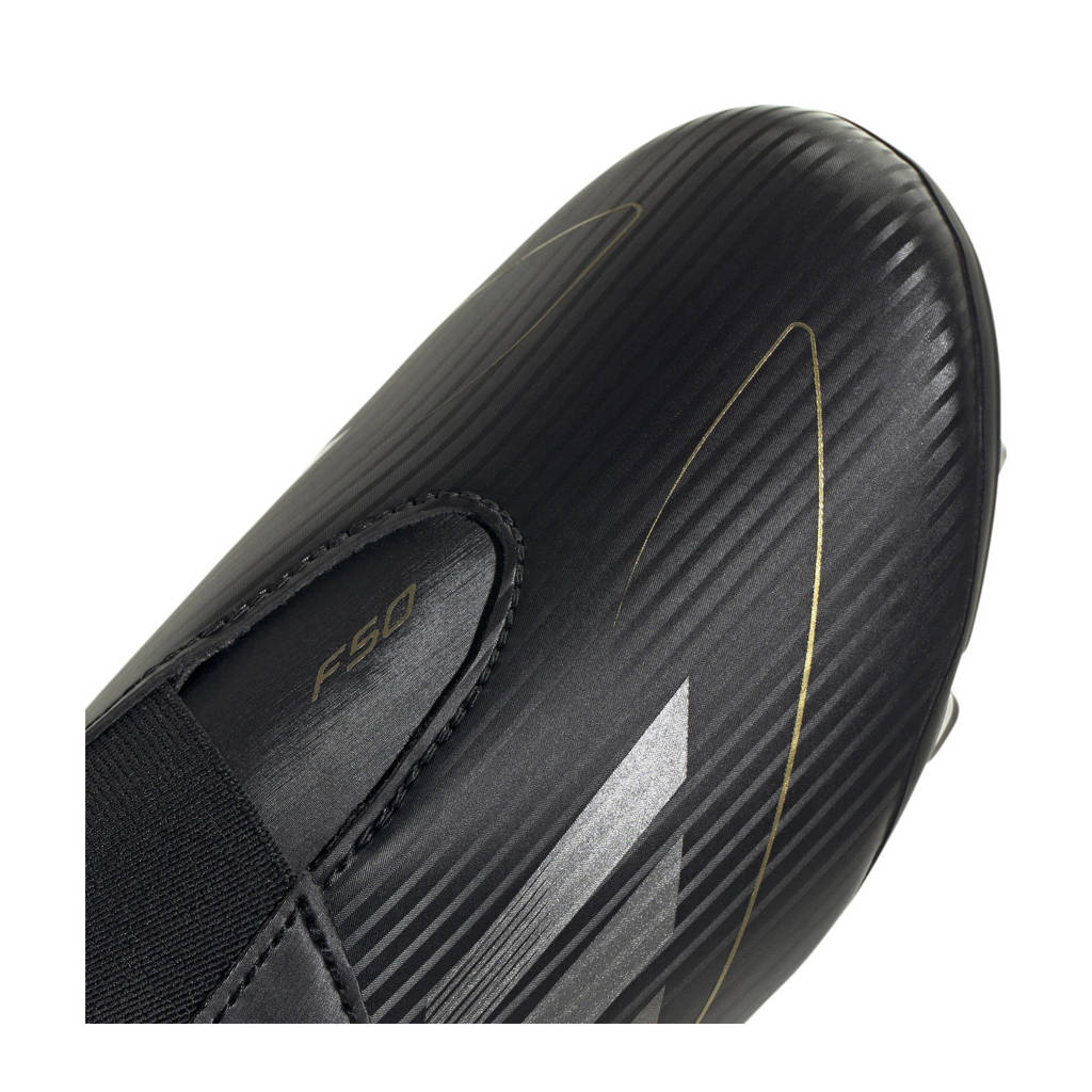adidas F50 Club Velcrojunior voetbalschoenen zwart/antraciet/goud
