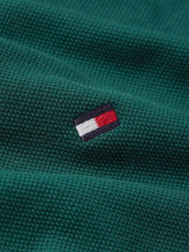 Tommy Hilfiger Poloshirt »1985 REGULAR POLO mit Kontraststreifen und Knopfleiste«, unifarben, sportlich, regular fit, Baumwollmix, Polokragen