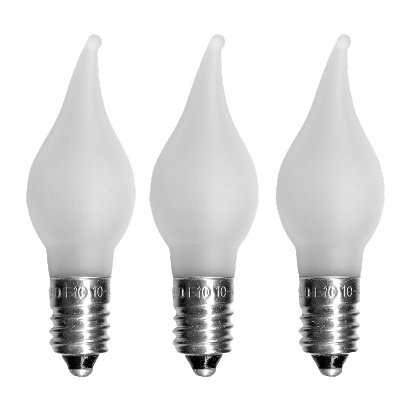 Reservepærer til adventslysestake LED 3-pk E10 0,2 W 10-55 V