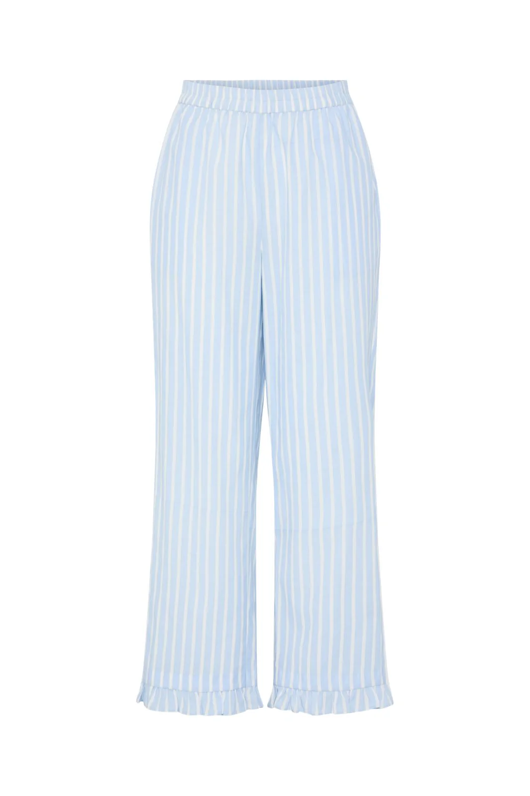 Pieces Pclilia Straight Frill Pants 4684338 nantucket breeze white