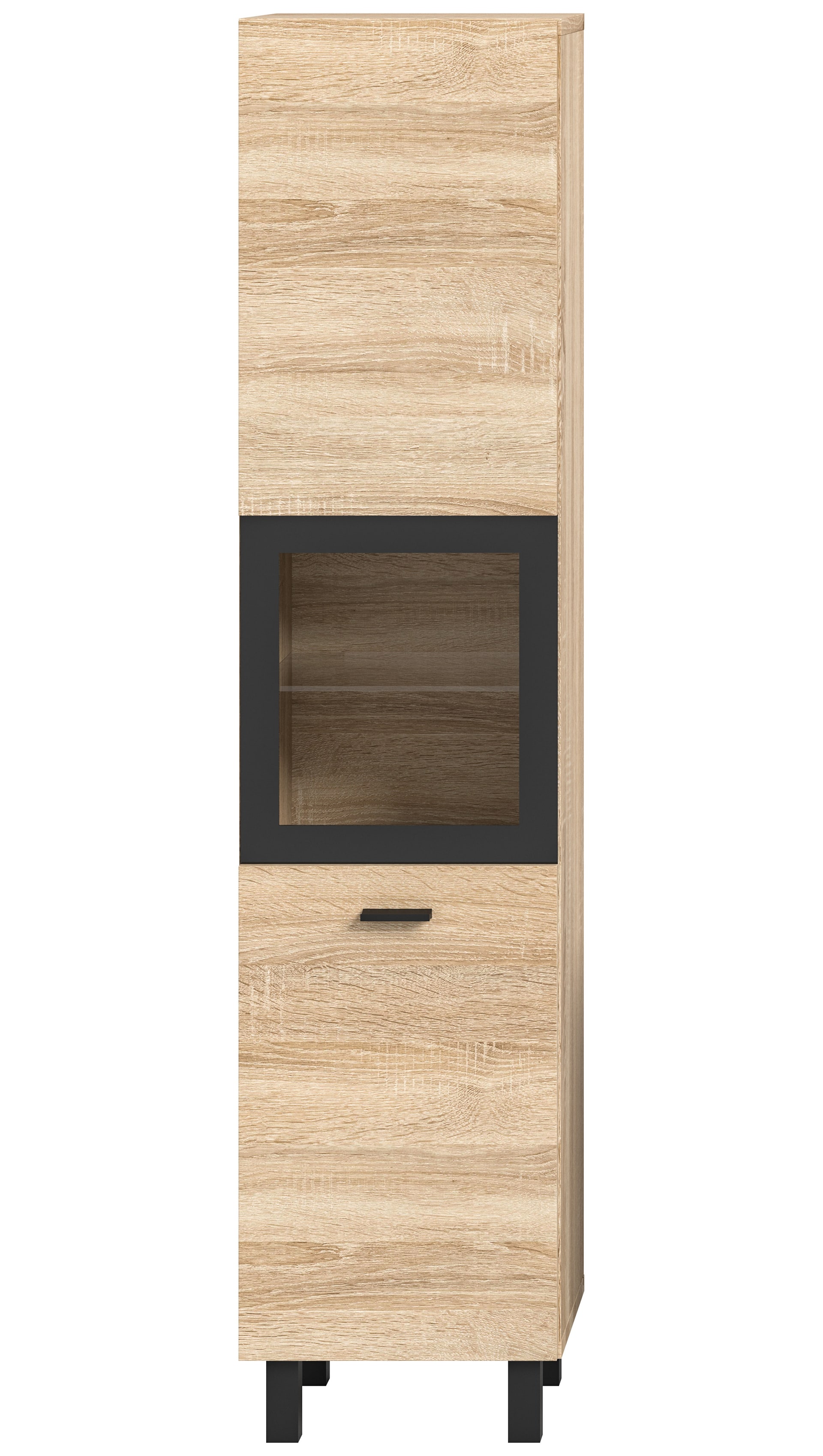 Bad-Midischrank BOSTON braun/schwarz 125cm