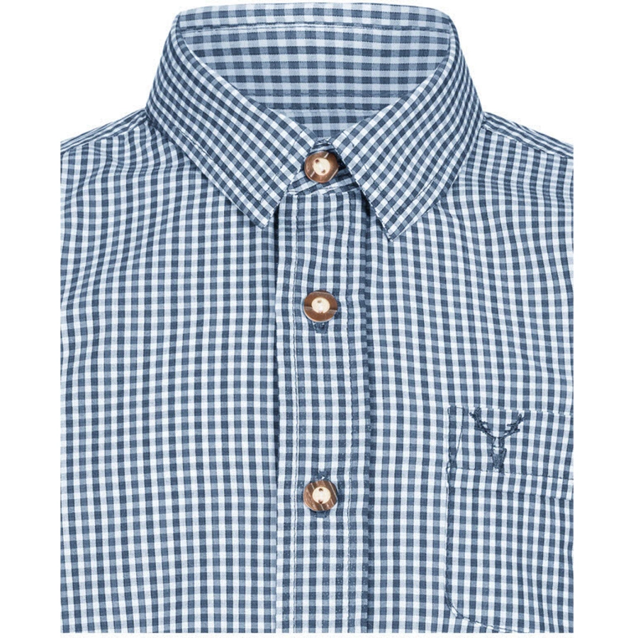 Nübler Kindertrachtenhemd Langarm Harald Blau