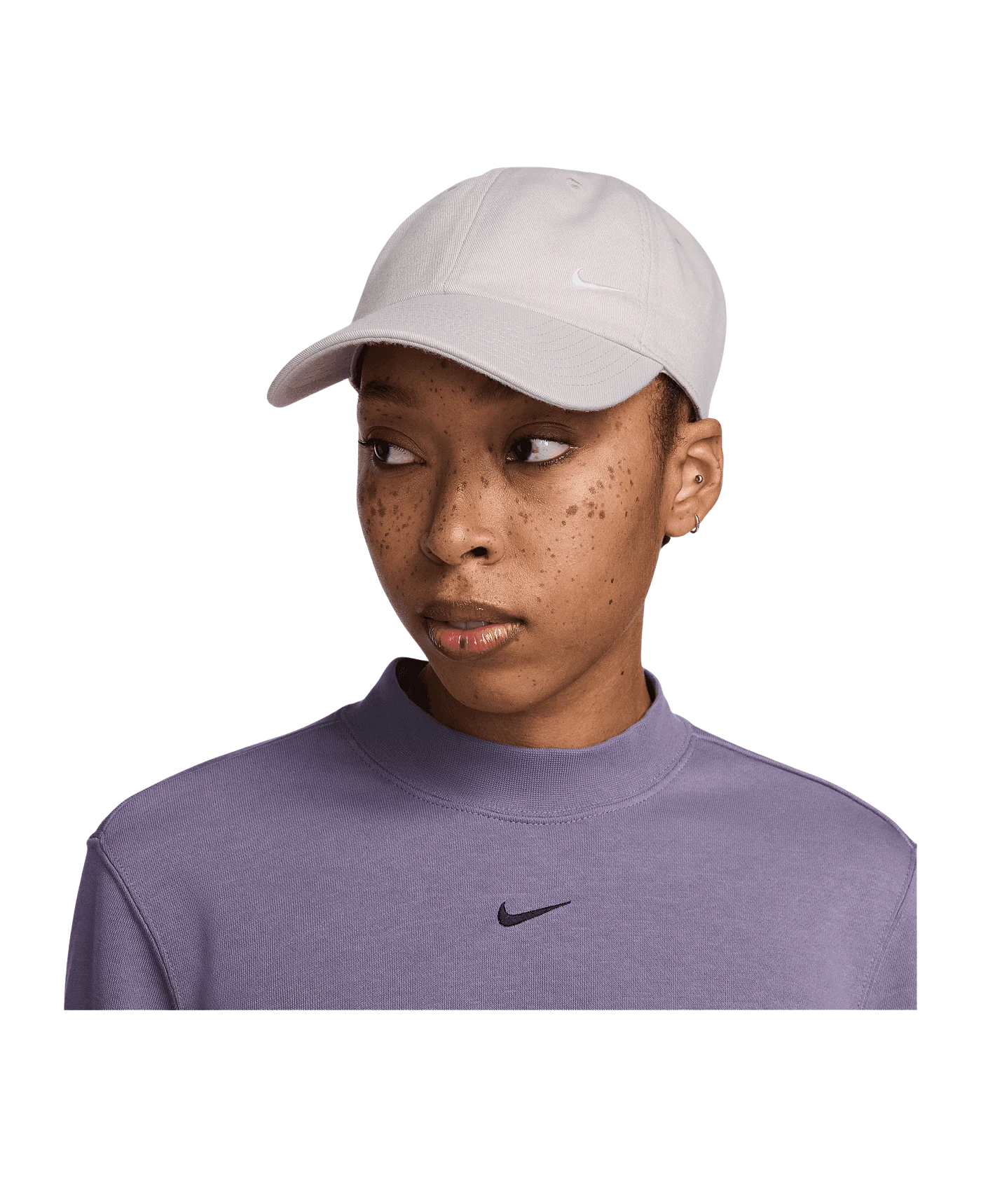 Nike Club Unstructured Curved Bill Cap Grau Lila F019