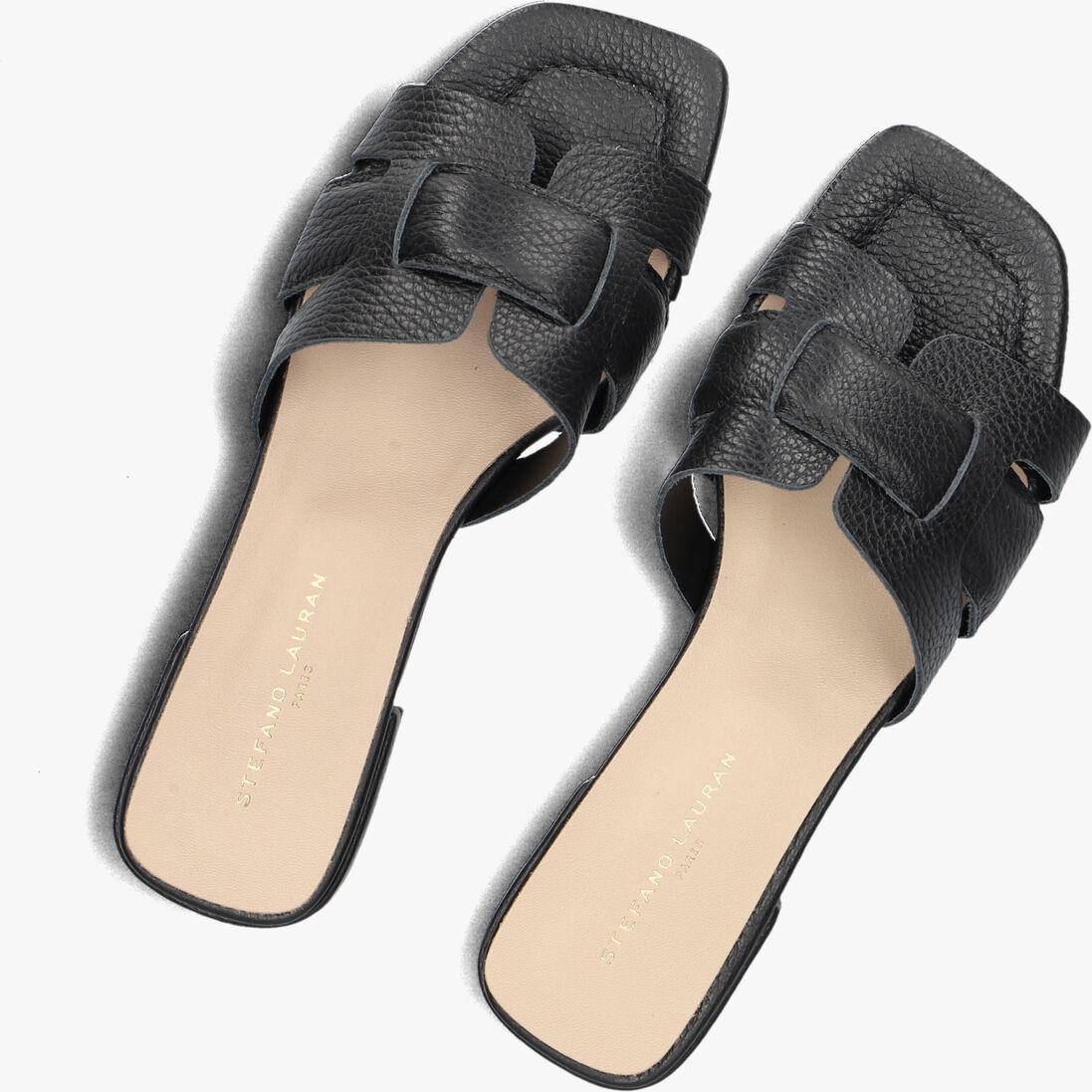 zwarte stefano lauran slippers 24050