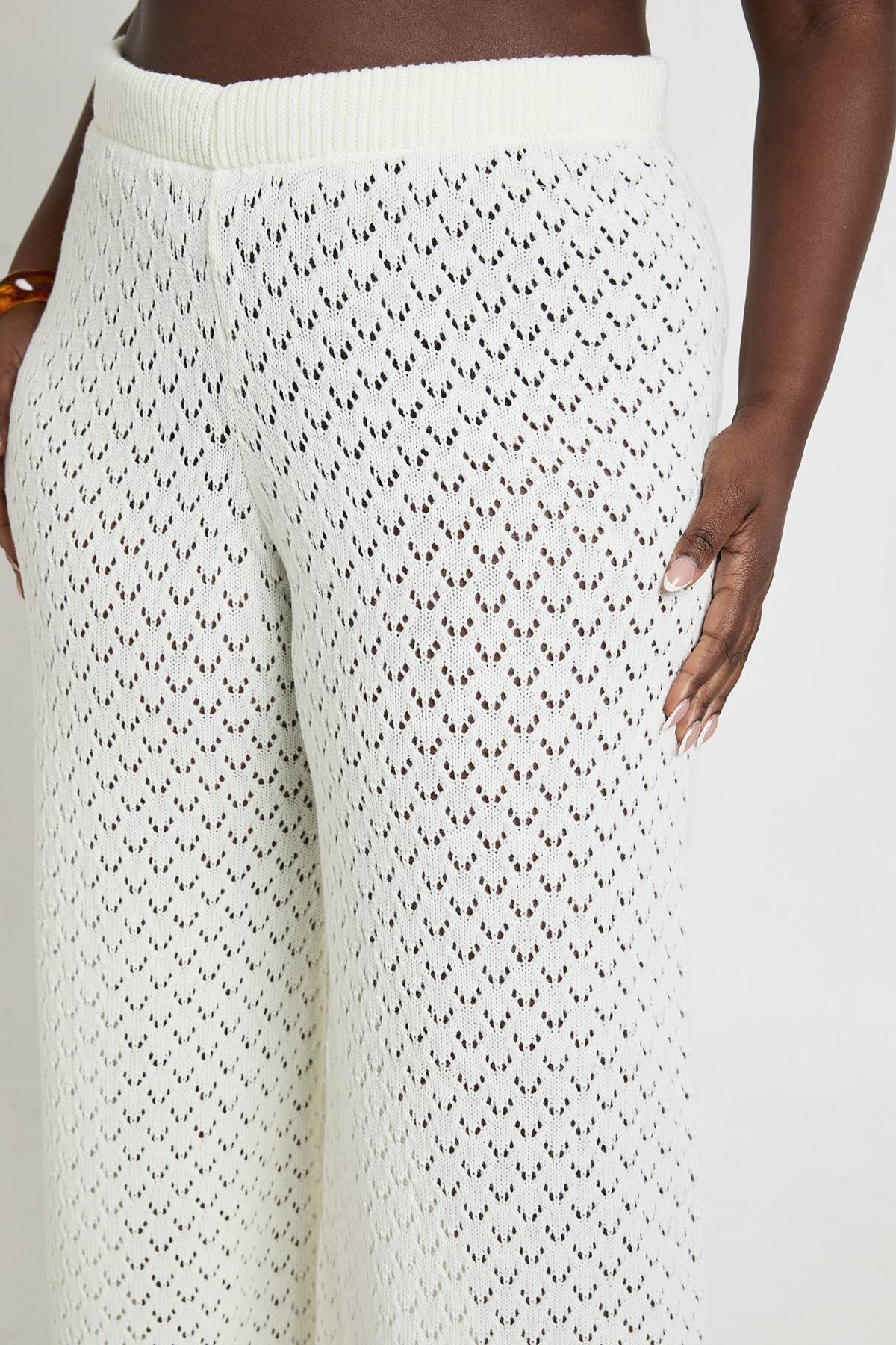 boohoo Pantalon De Plage Tricoté Grande Taille