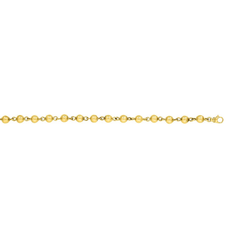 Bracelet Femme 18 cm - Boule - Or 18 Carats - Largeur  6 mm