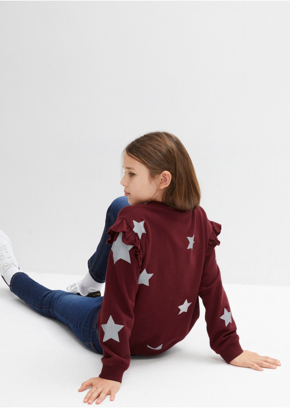 Sweat-shirt fille à volants