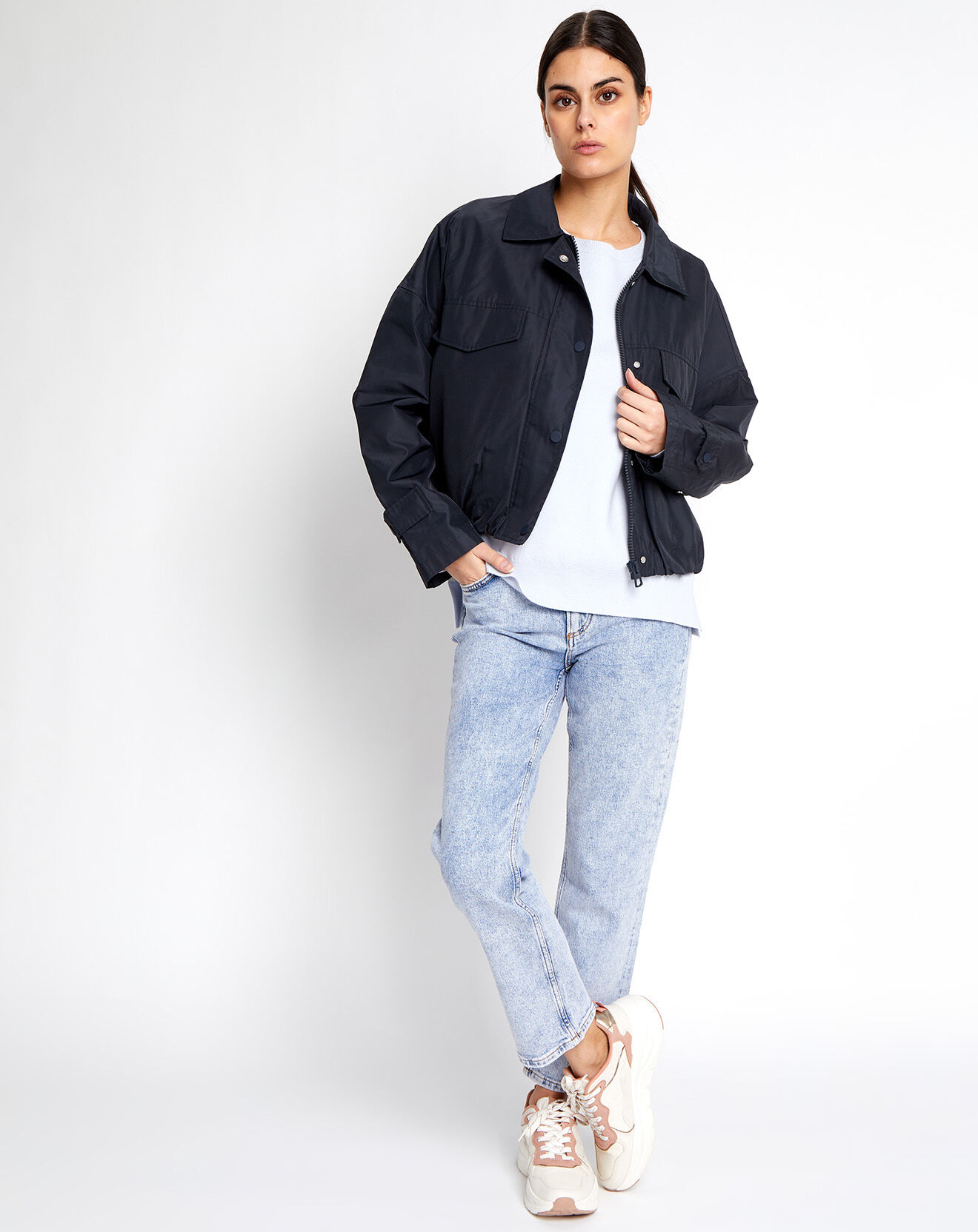 Marc O'Polo Blouson Court Zippé bleu marine