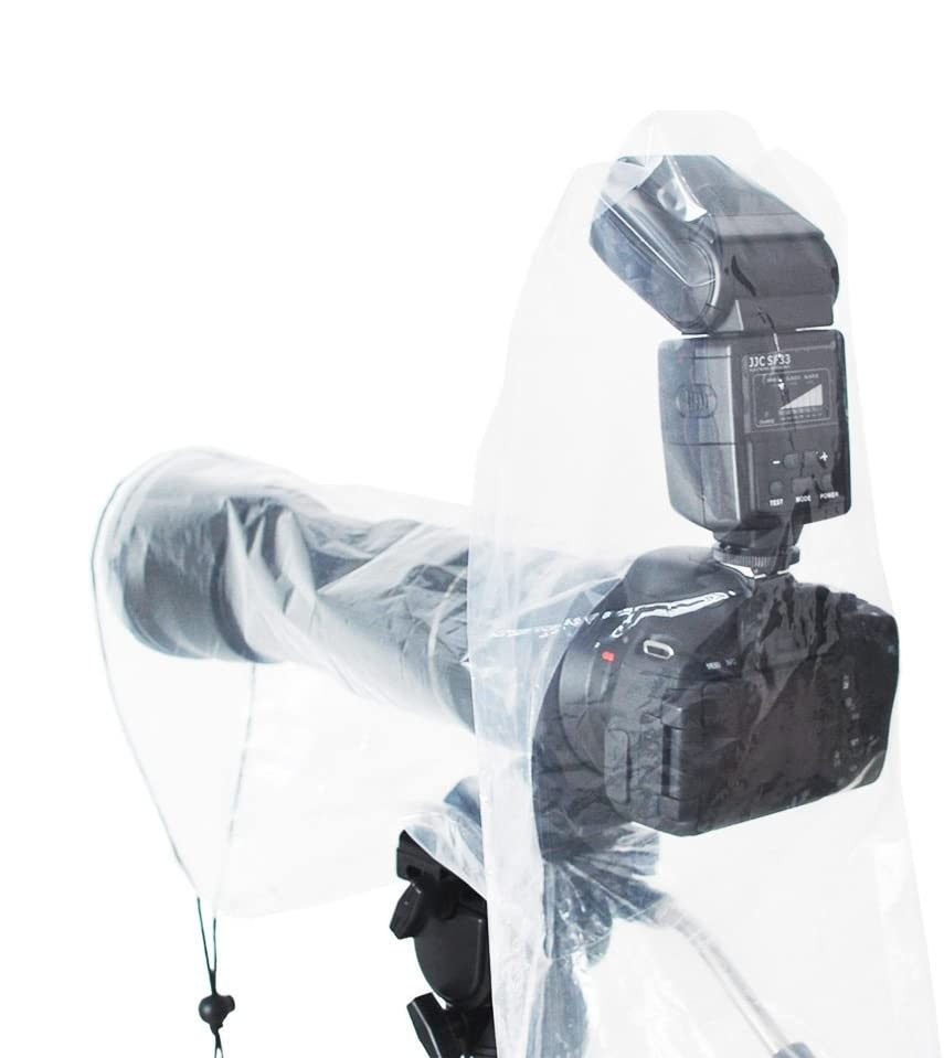 (2er Pack) DSLR Digitalkamera Regenschutz Hülle für Canon / Nikon / Sony Kamera (Bis zu 45cm) - Transparent