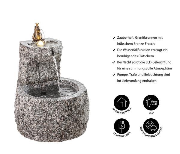 Dehner Granit-Gartenbrunnen Froschkönig, ca.