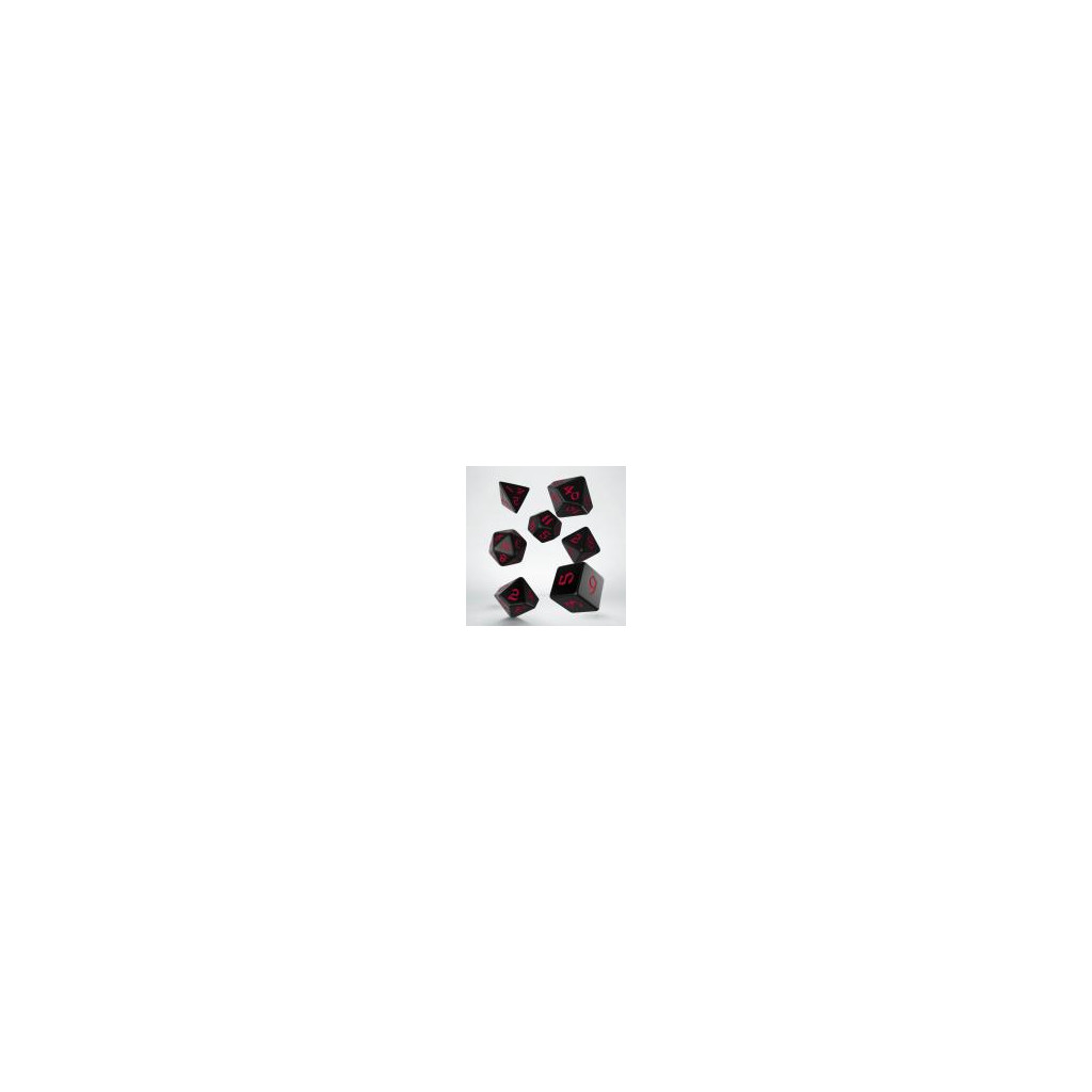 Classic RPG Dice Set - Black & Red