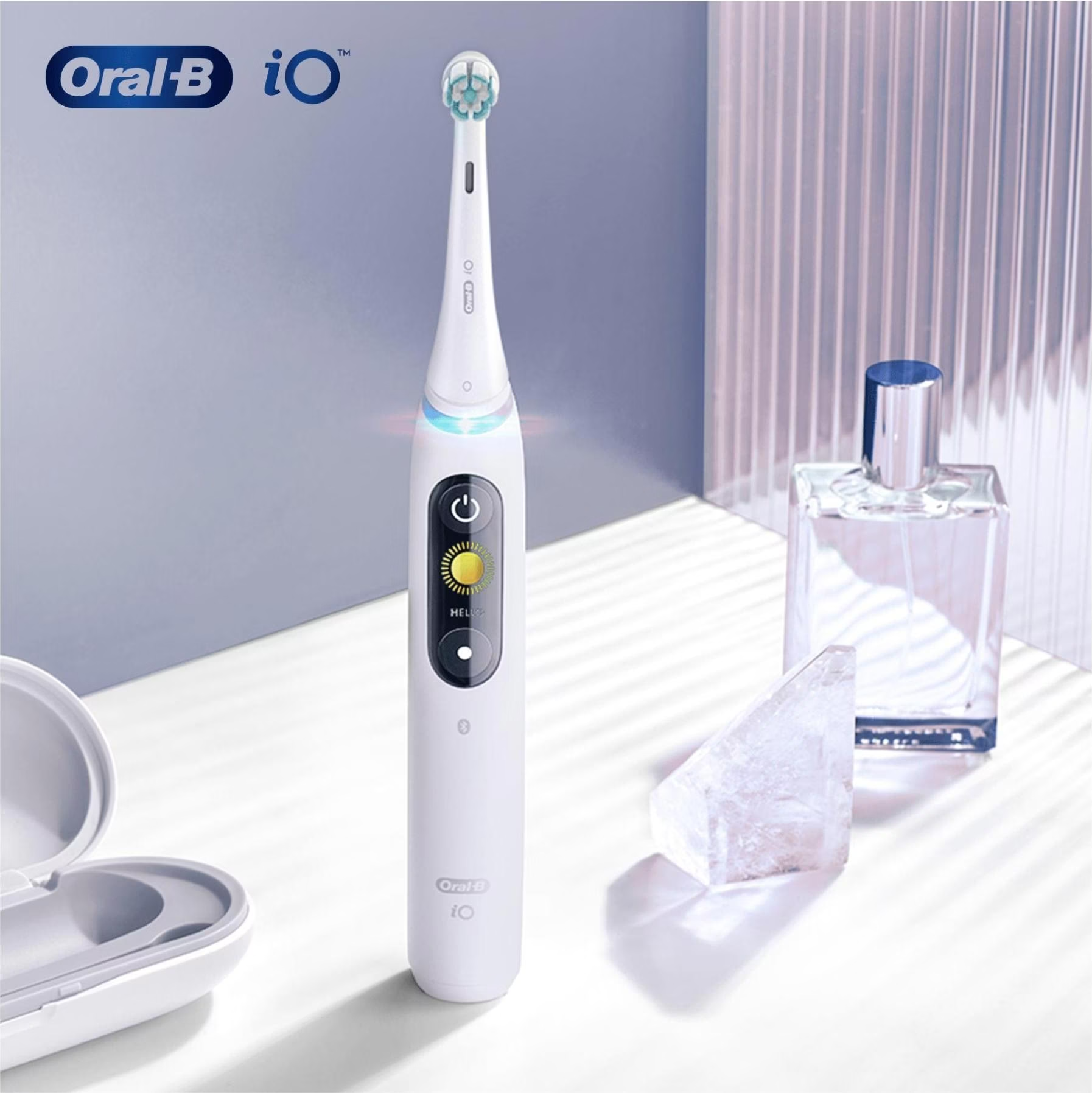 Oral-B - (2er Set) Sanfte Reinigung Ersatz Zahnbürstenkopf für Oral-B iO Elektrische Zahnbürsten - Weiss
