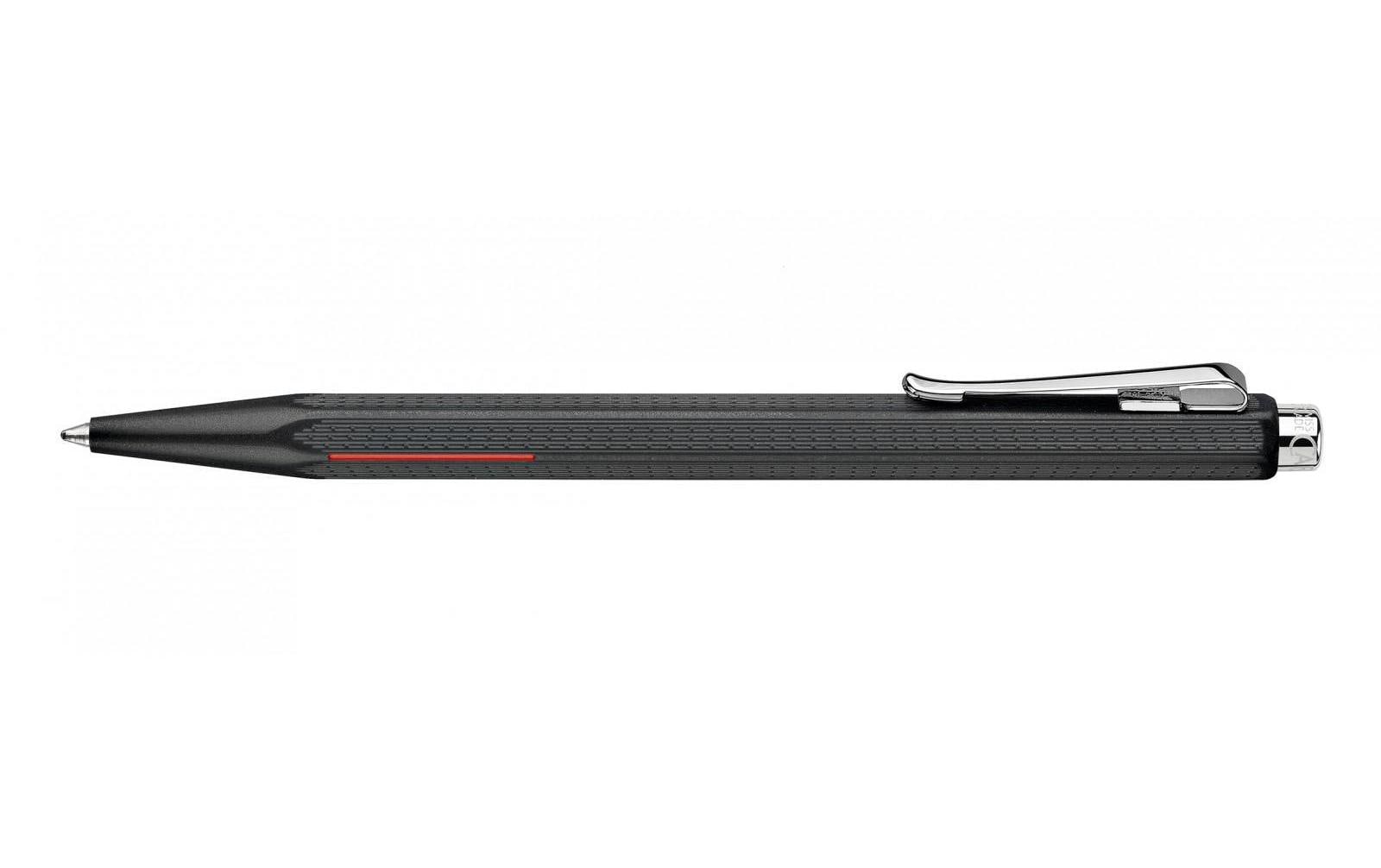 Kugelschreiber Ecridor Racing Medium (M), Schwarz<br>Druckkugelschreiber