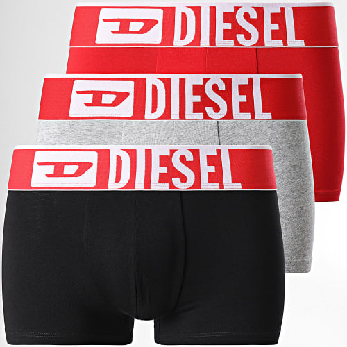 Lot De 3 Boxers Damien A13267 Rouge Gris Chiné Noir