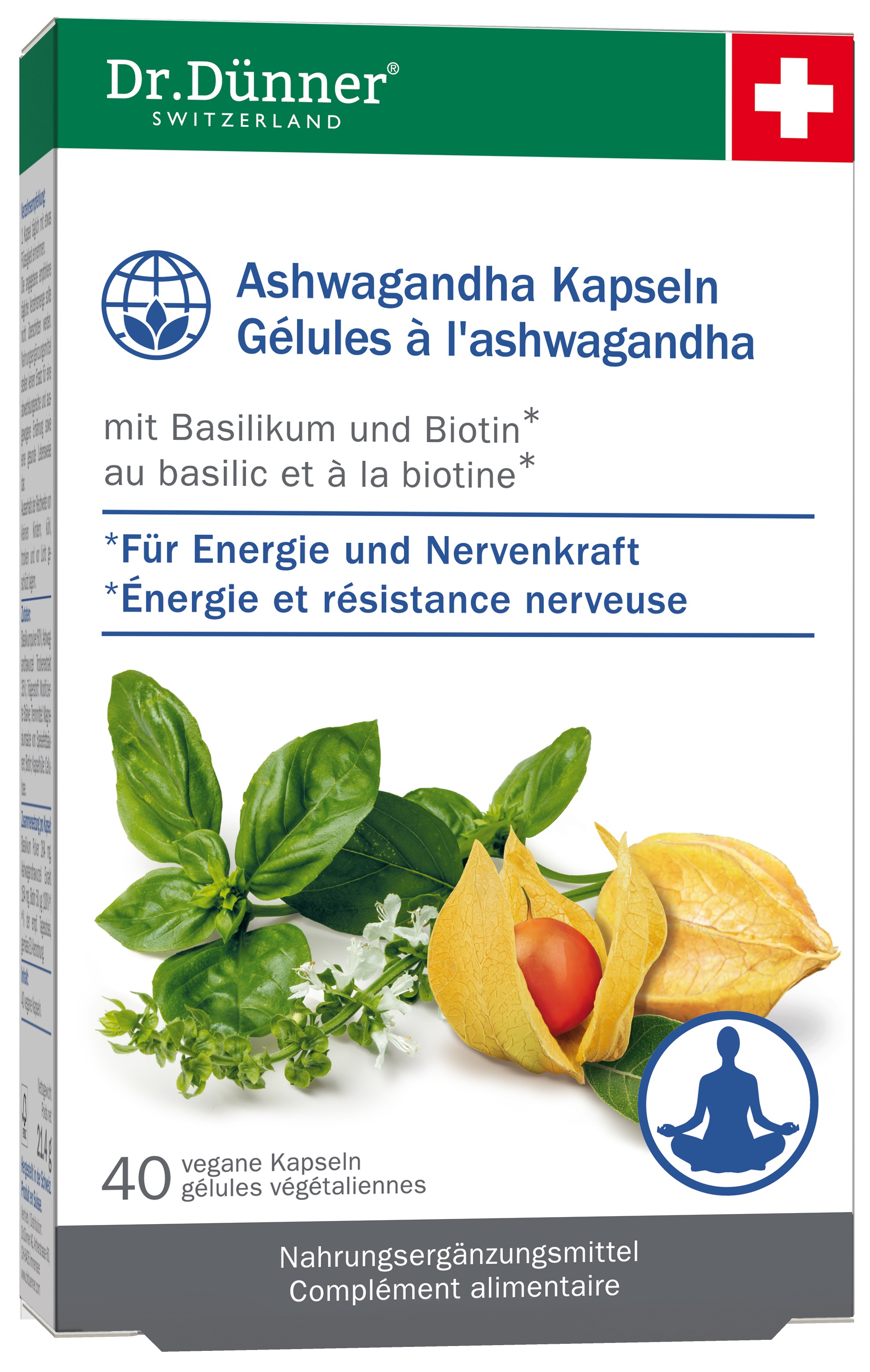 DUENNER Ashwagandha Energie   Nerven Kaps Blist 40 Stk