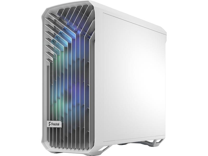 Fractal Design PC-Gehäuse Torrent RGB TG Weiss Eleganter, kompakter Big-Tower mit Sichtfenster und RGB-Beleuchtung