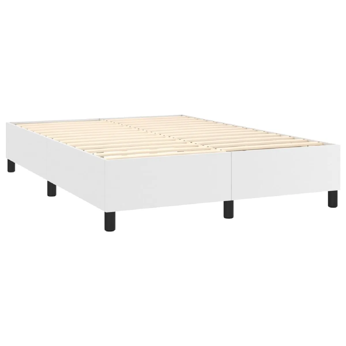 VIDAXL vidaXL Sommier à lattes de lit avec matelas Blanc 140x190 cm