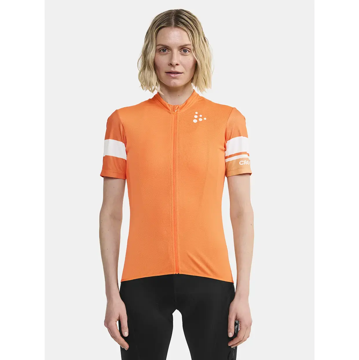 Craft Core Endur Logo Fietsshirt Korte Mouwen Oranje Dames