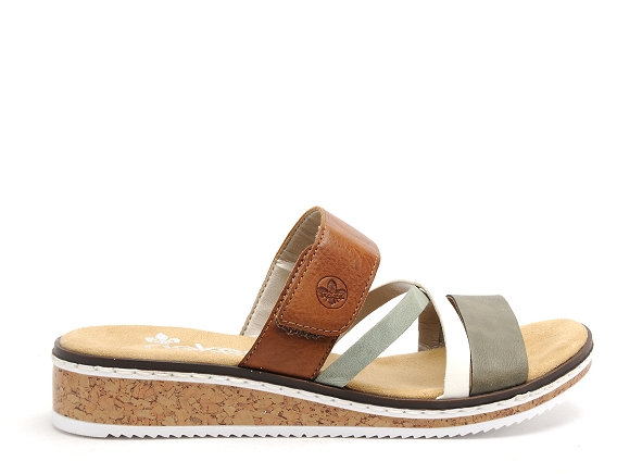 Rieker mules et sabots plats femme v3652 multicolore