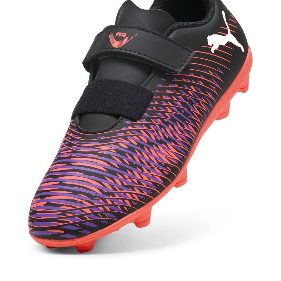 PUMA Future 8 Play Velcro FG/AG Unlimited - Noir/Blanc/Glowing Red Enfant