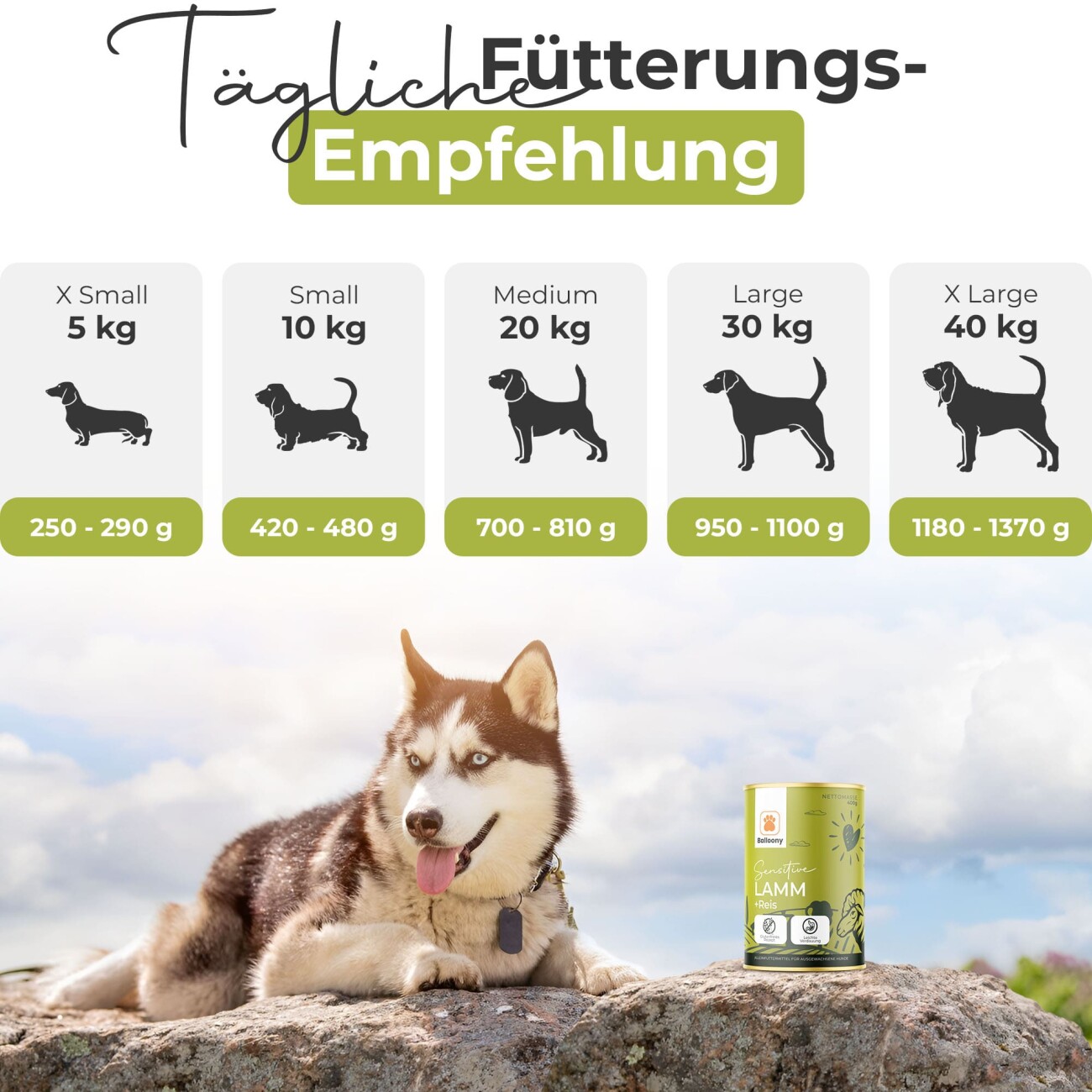 Balloony.pet German Shephy Nassfutter Sensitive Lamm 200 g
