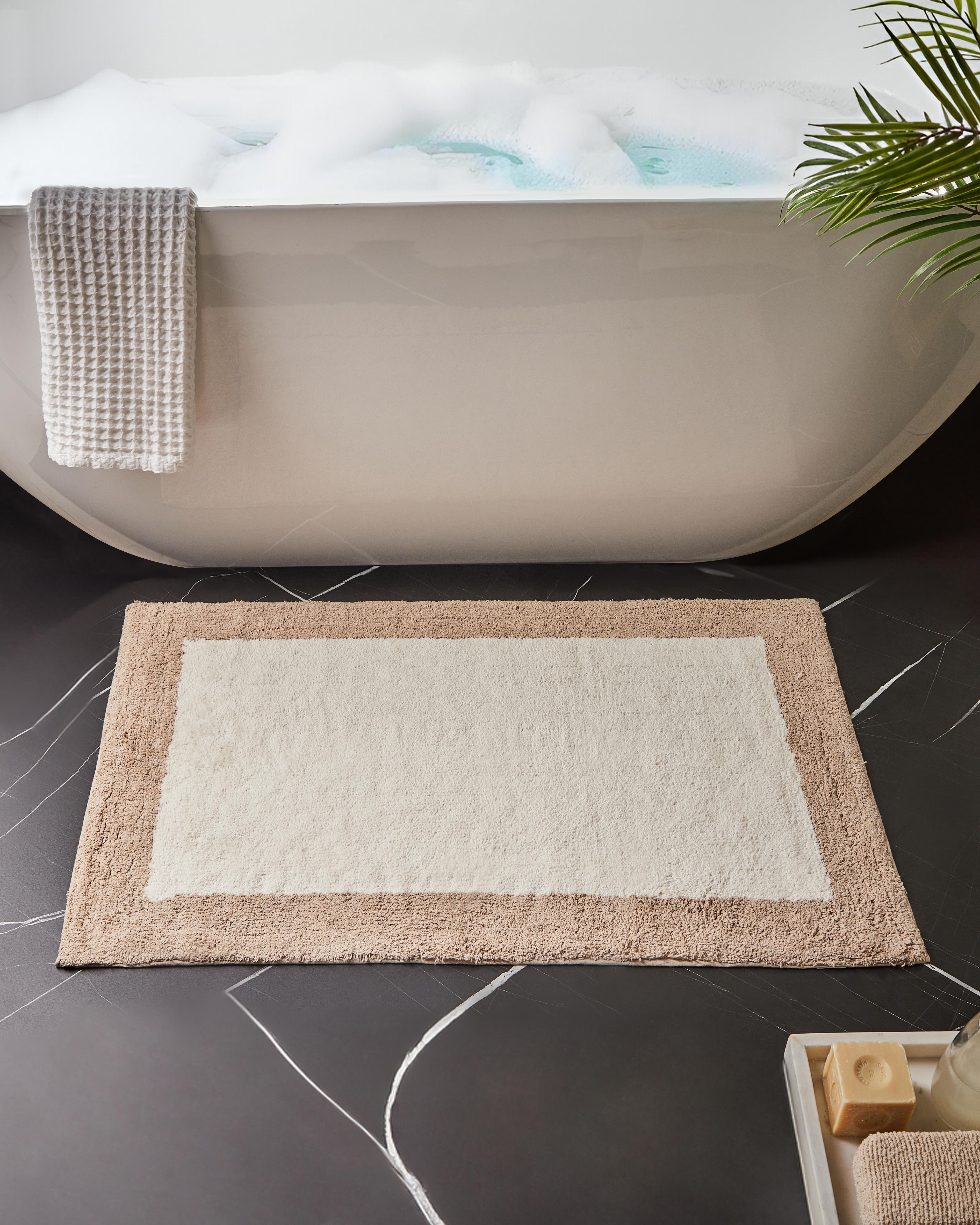 Badmat KABRI Bruin/beige 60 x 90 cm Katoen