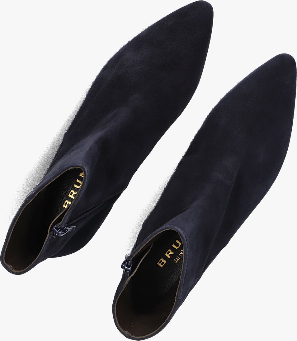 donkerblauwe brunate enkellaarsjes 18032