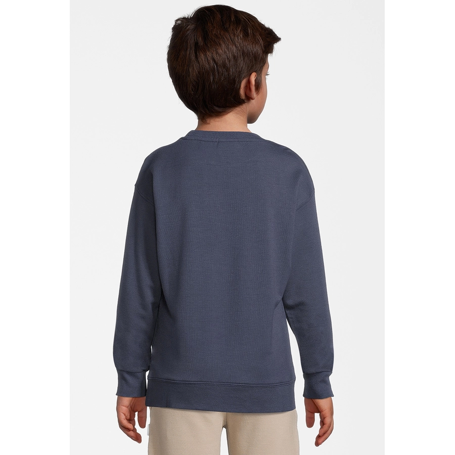 New Life Sweatshirt Crew Neck Pullover Blau