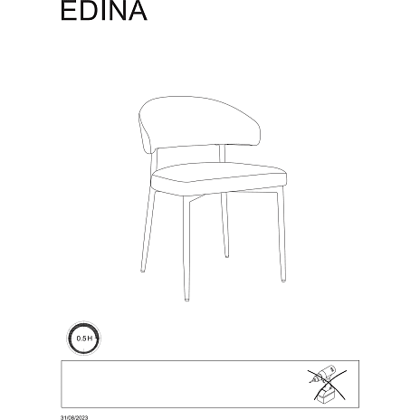 Edina spisebordsstol - gråbrun